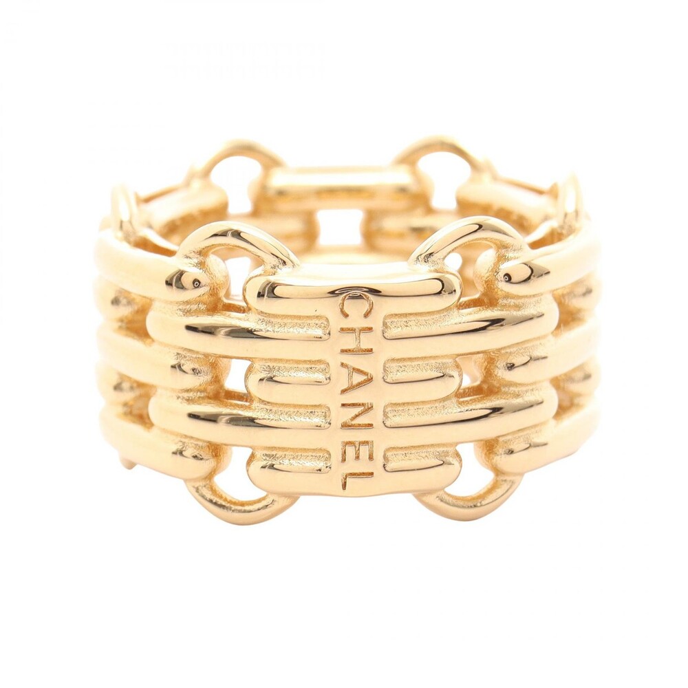 Chanel Chain Motif Ring Gold Plated #313016C84B